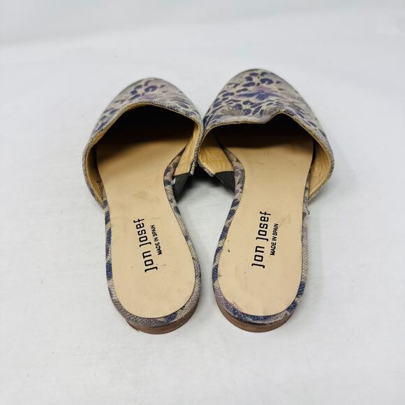 Jon Josef Floral Printed Slip‑On Mule Canvas Summer Flat Round Toe Size 9.5M - Picture 7 of 11